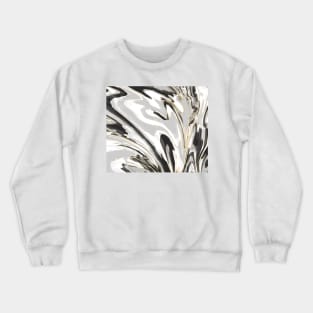 Pastel marble - monochrome gold Crewneck Sweatshirt